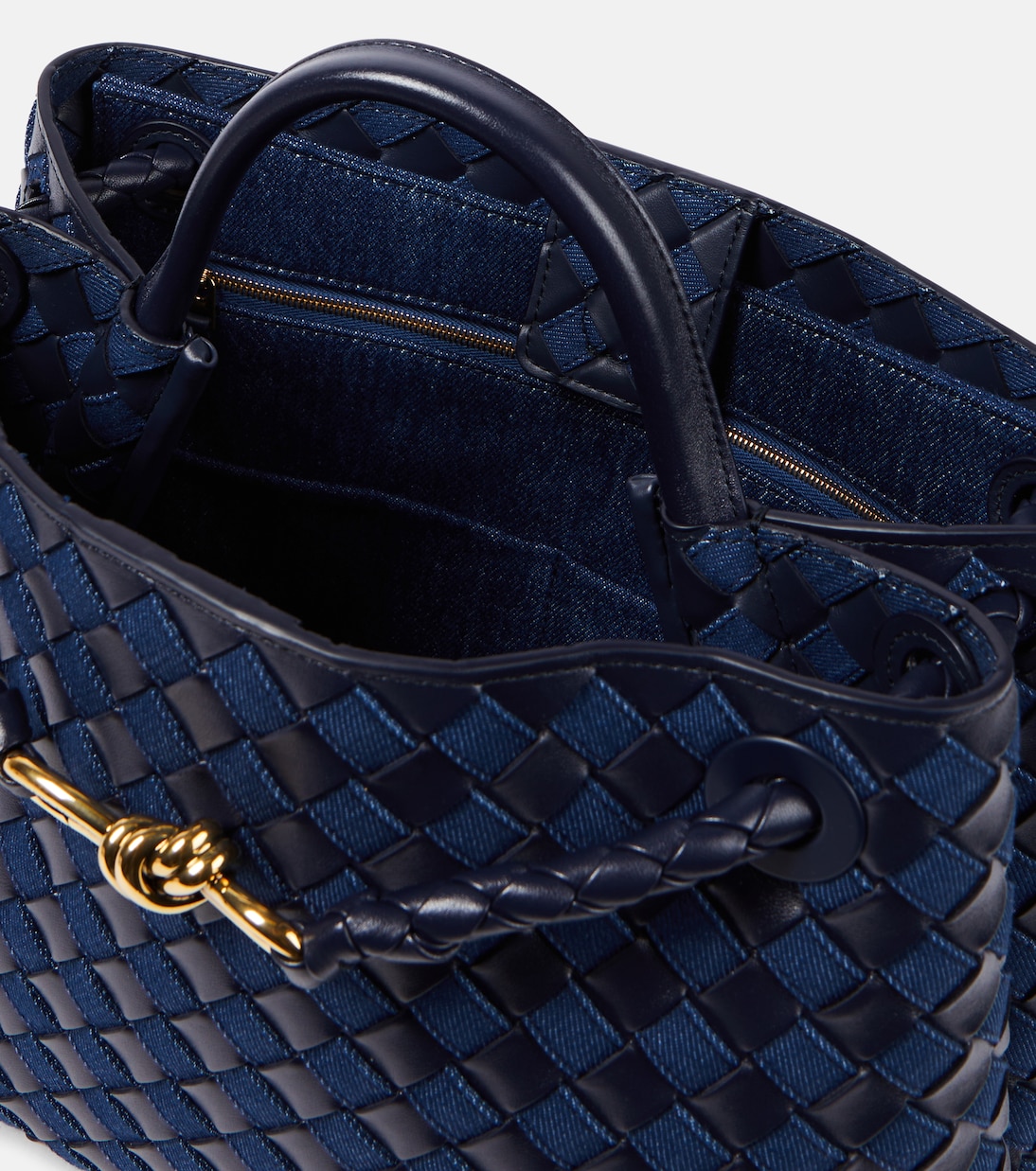 Borsa Andiamo Medium in pelle e denim | Bottega Veneta