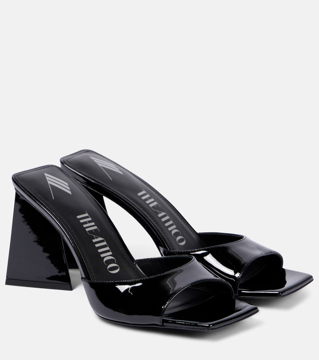 Mules Mini Devon en cuir verni | The Attico