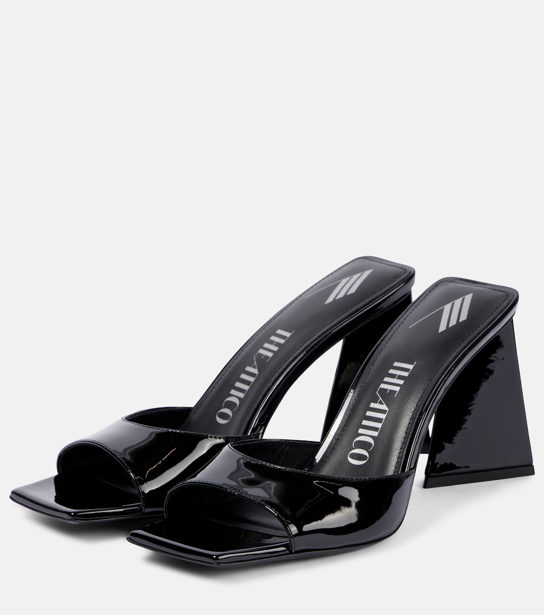 Mules Mini Devon en cuir verni | The Attico