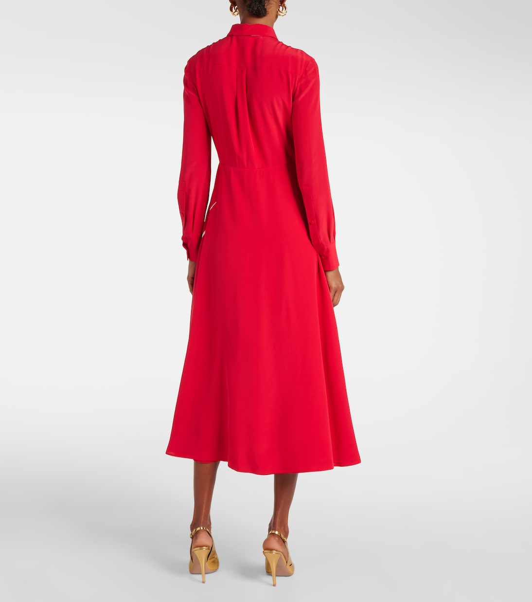 Abito midi in Crêpe de chine | Valentino