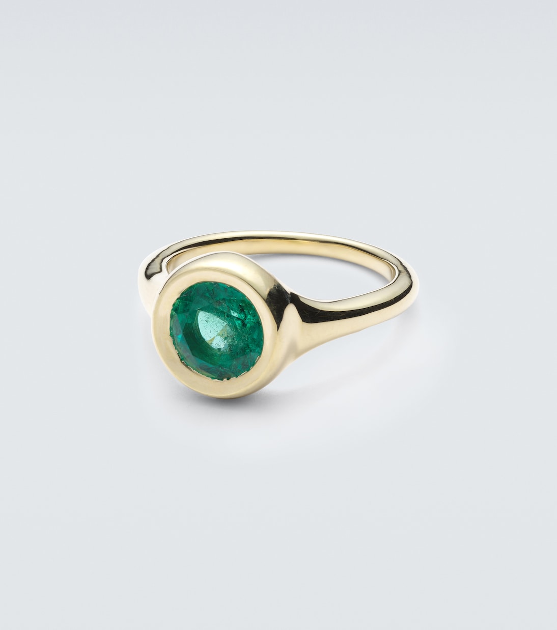 Lenny 18kt gold ring with emerald | Octavia Elizabeth