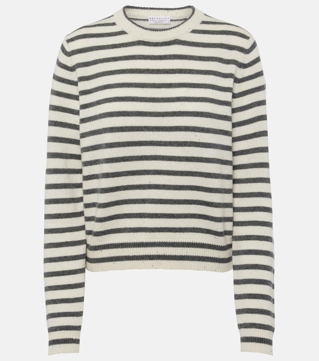 Striped cashmere-blend sweater | Brunello Cucinelli