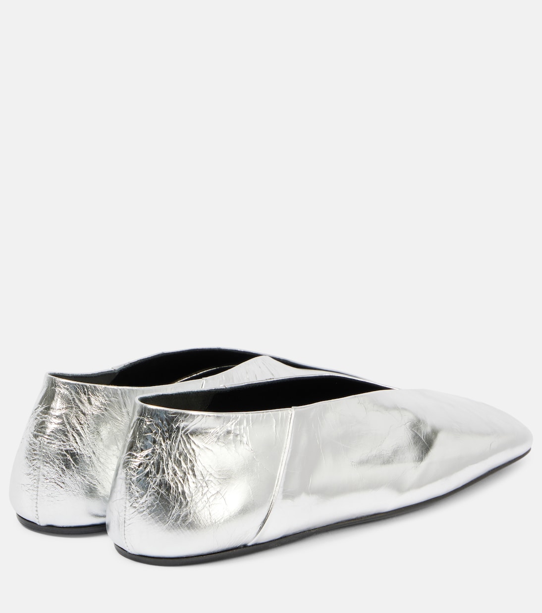 Ballerines en cuir métallisé | Jil Sander