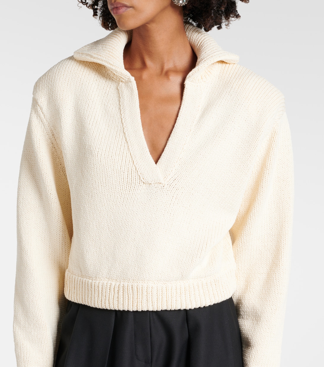 Polo cropped de mezcla de algodón | Magda Butrym