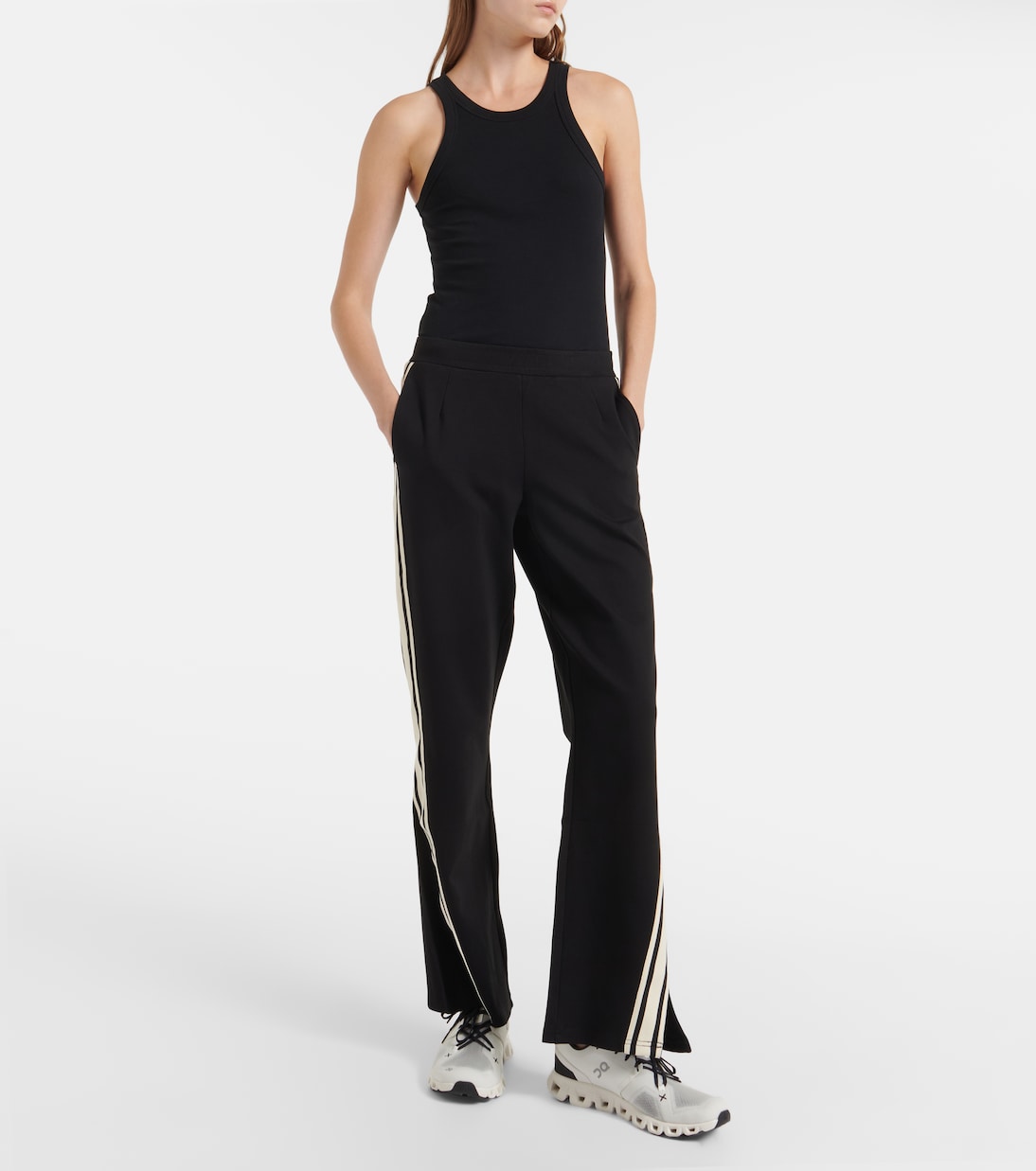 Petra striped flared track pants in black The Upside Mytheresa