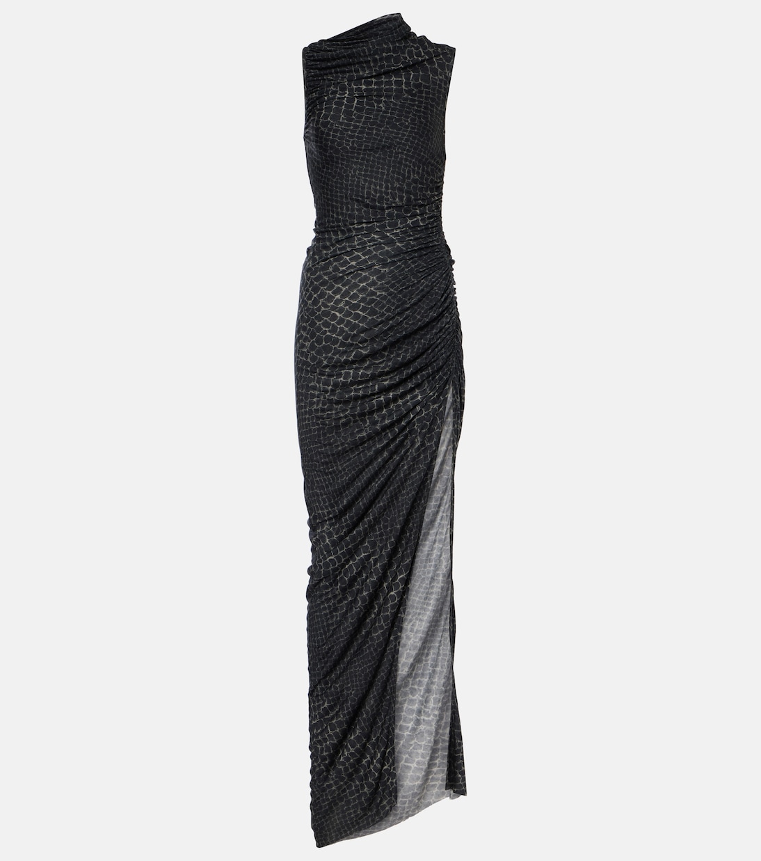Abito lungo Svita in jersey con balze | Rick Owens