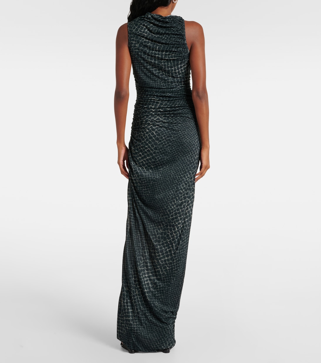 Abito lungo Svita in jersey con balze | Rick Owens