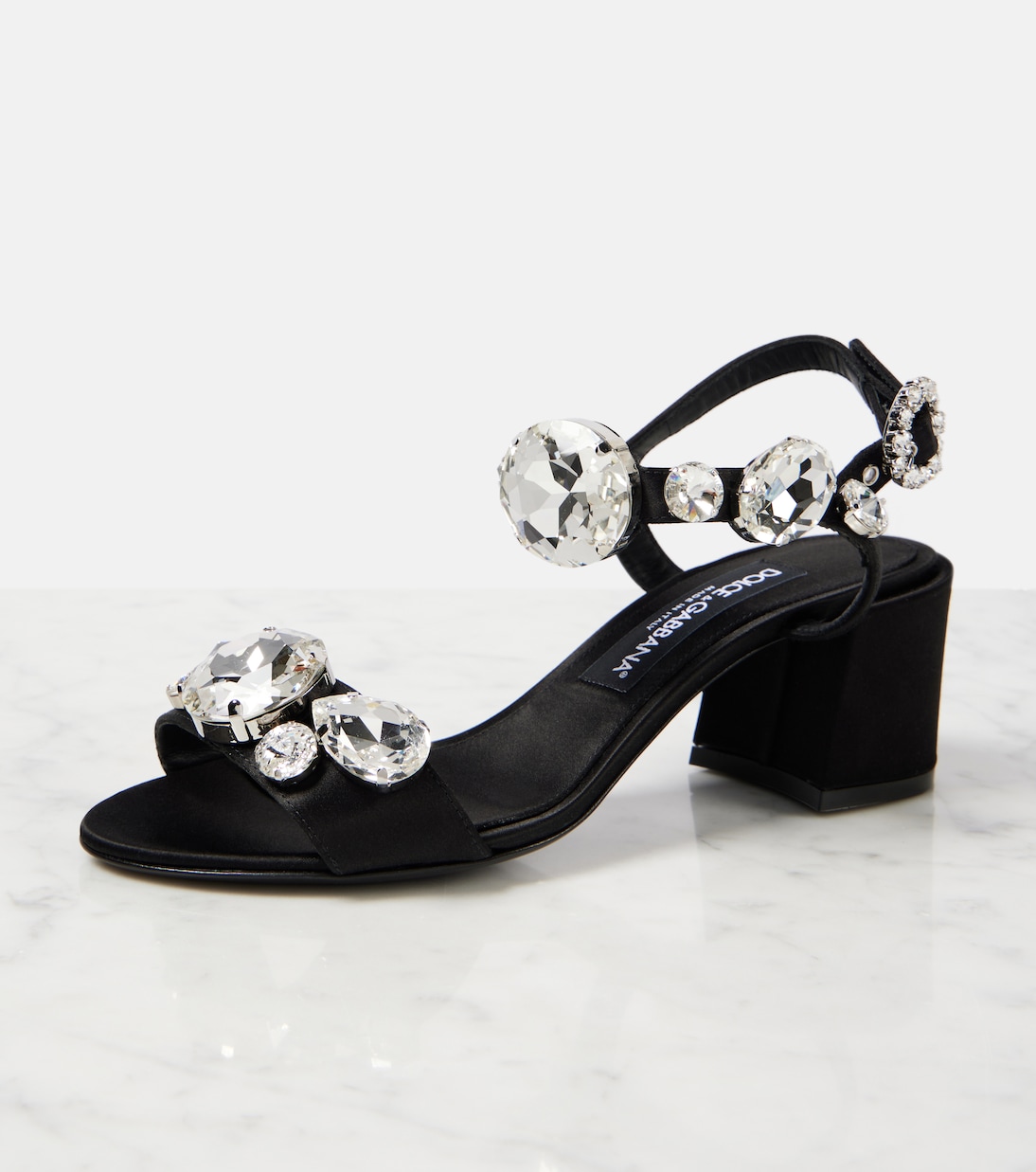 Sandales Keira 60 en satin à ornements | Dolce&Gabbana