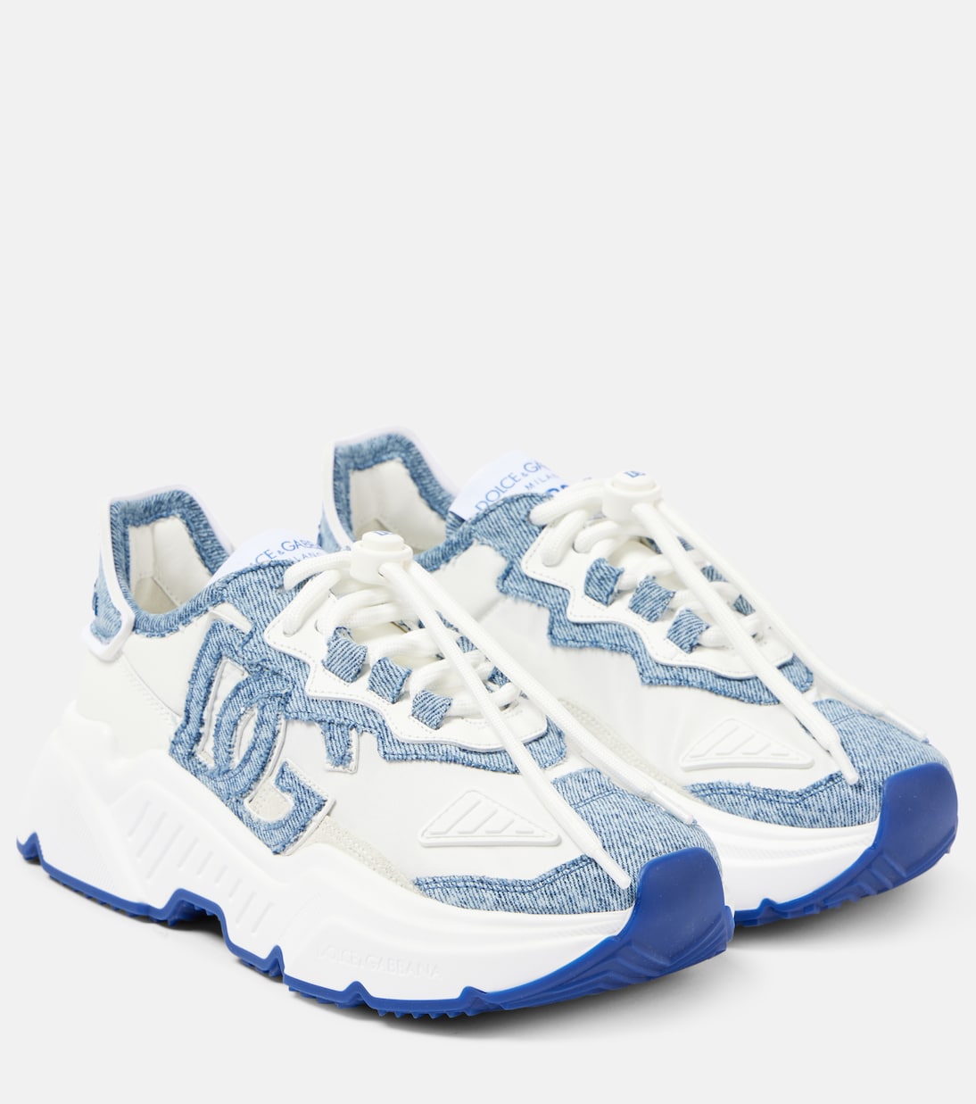 Baskets Daymaster en cuir et denim | Dolce&Gabbana