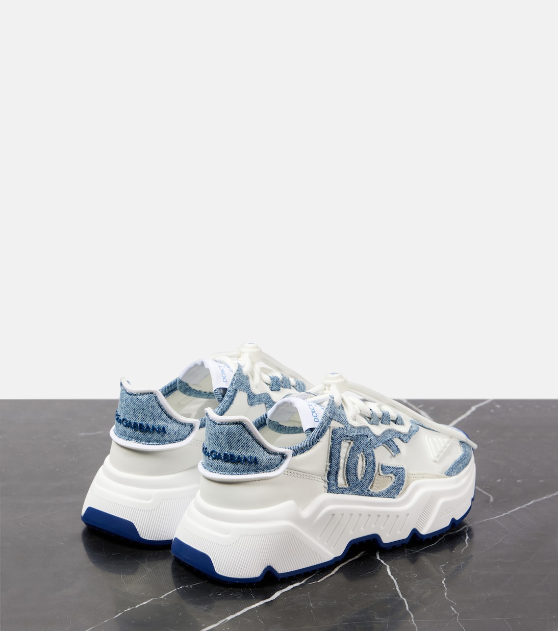 Baskets Daymaster en cuir et denim | Dolce&Gabbana
