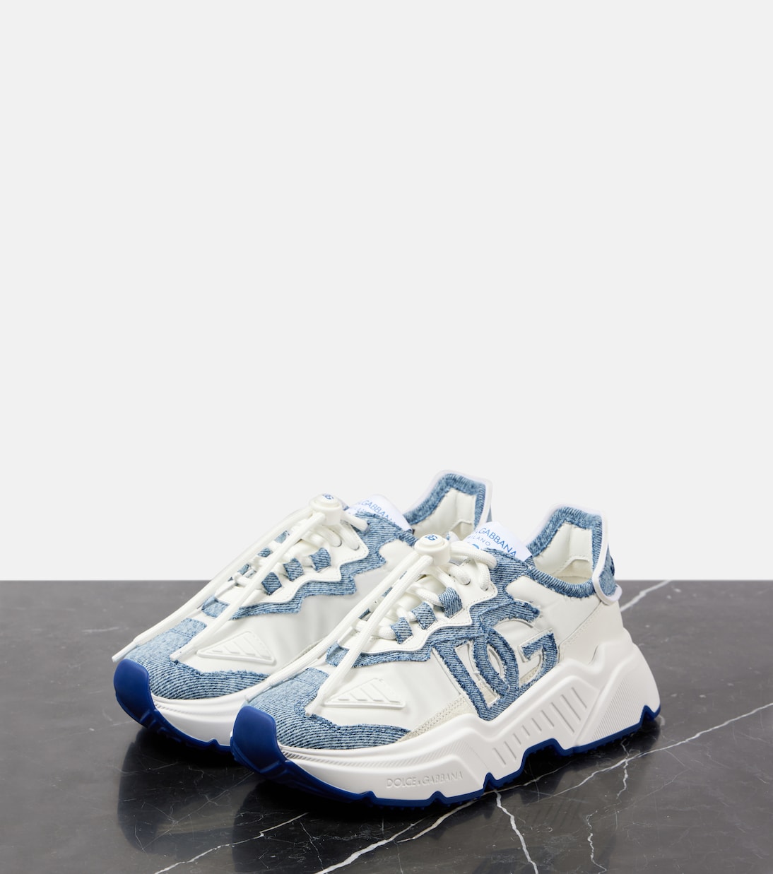 Baskets Daymaster en cuir et denim | Dolce&Gabbana
