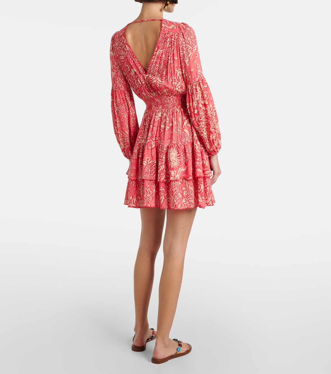 Chiara printed ruffled minidress | Poupette St Barth