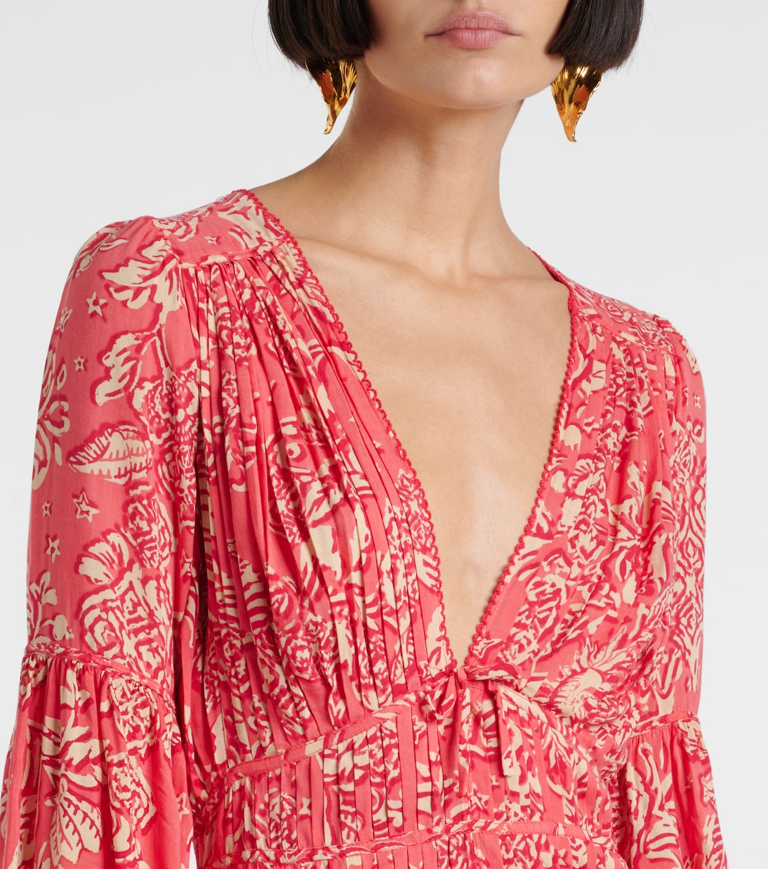 Chiara printed ruffled minidress | Poupette St Barth