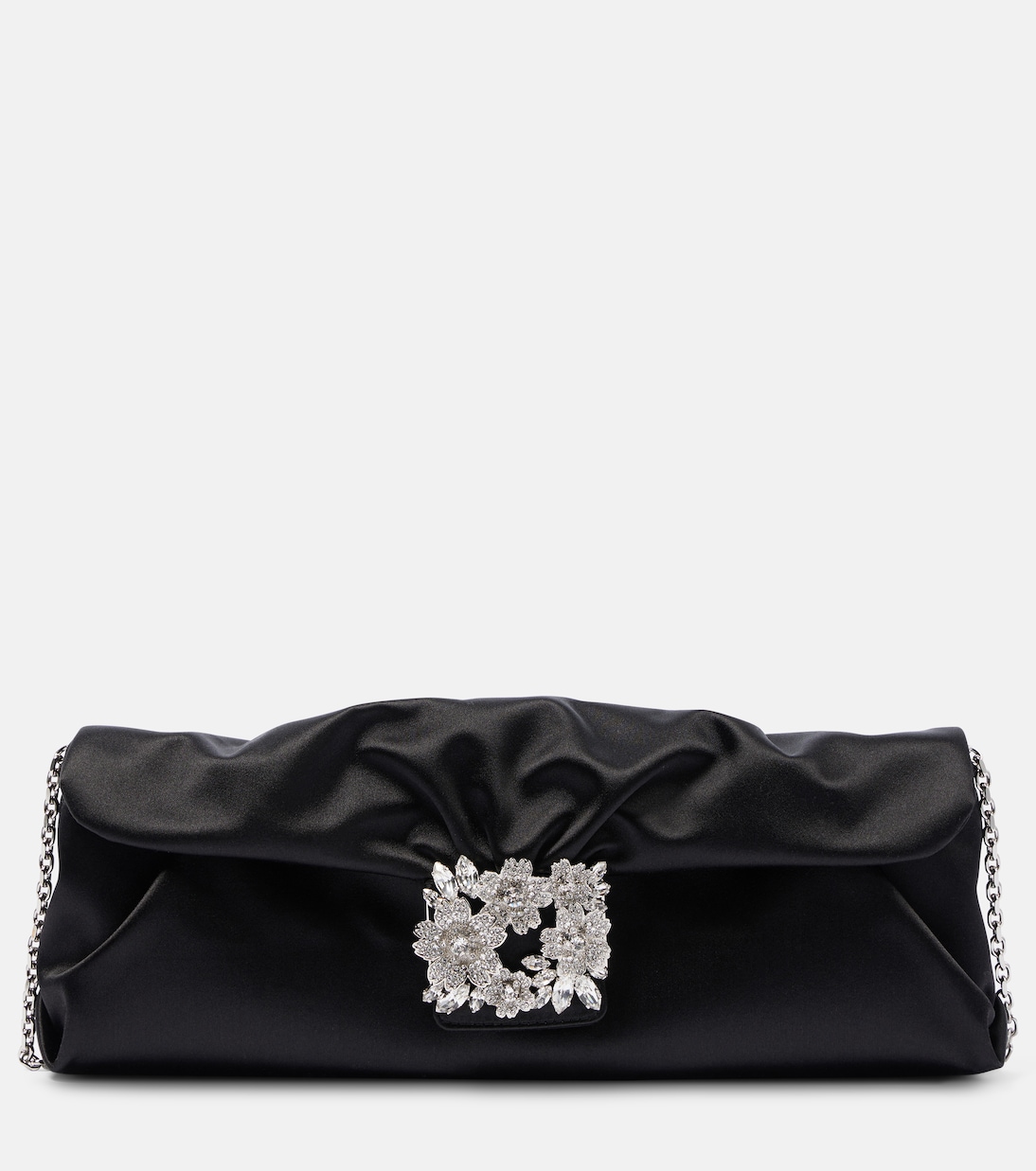 Embellished satin clutch | Roger Vivier