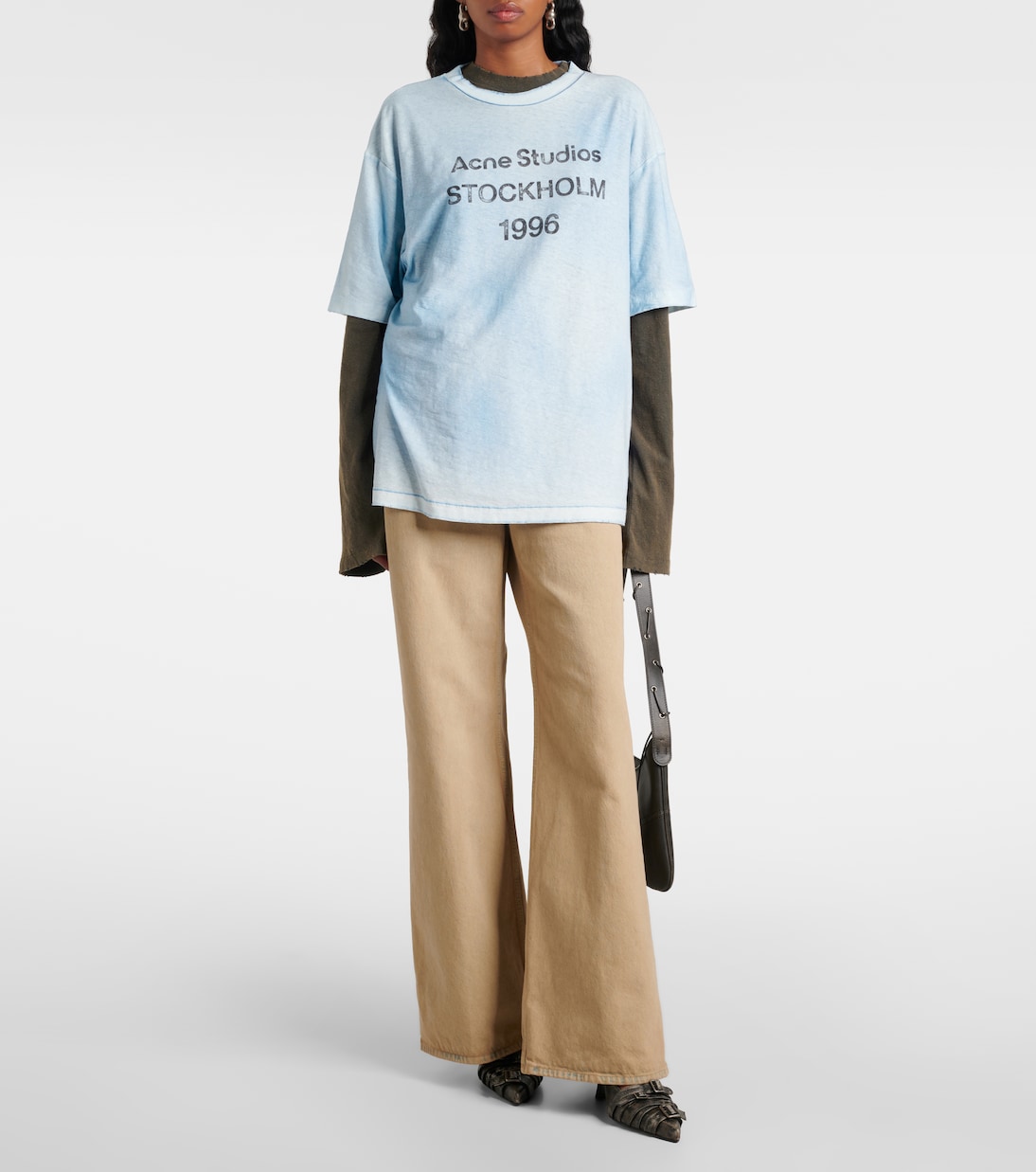 T-shirt in jersey di cotone e canapa | Acne Studios