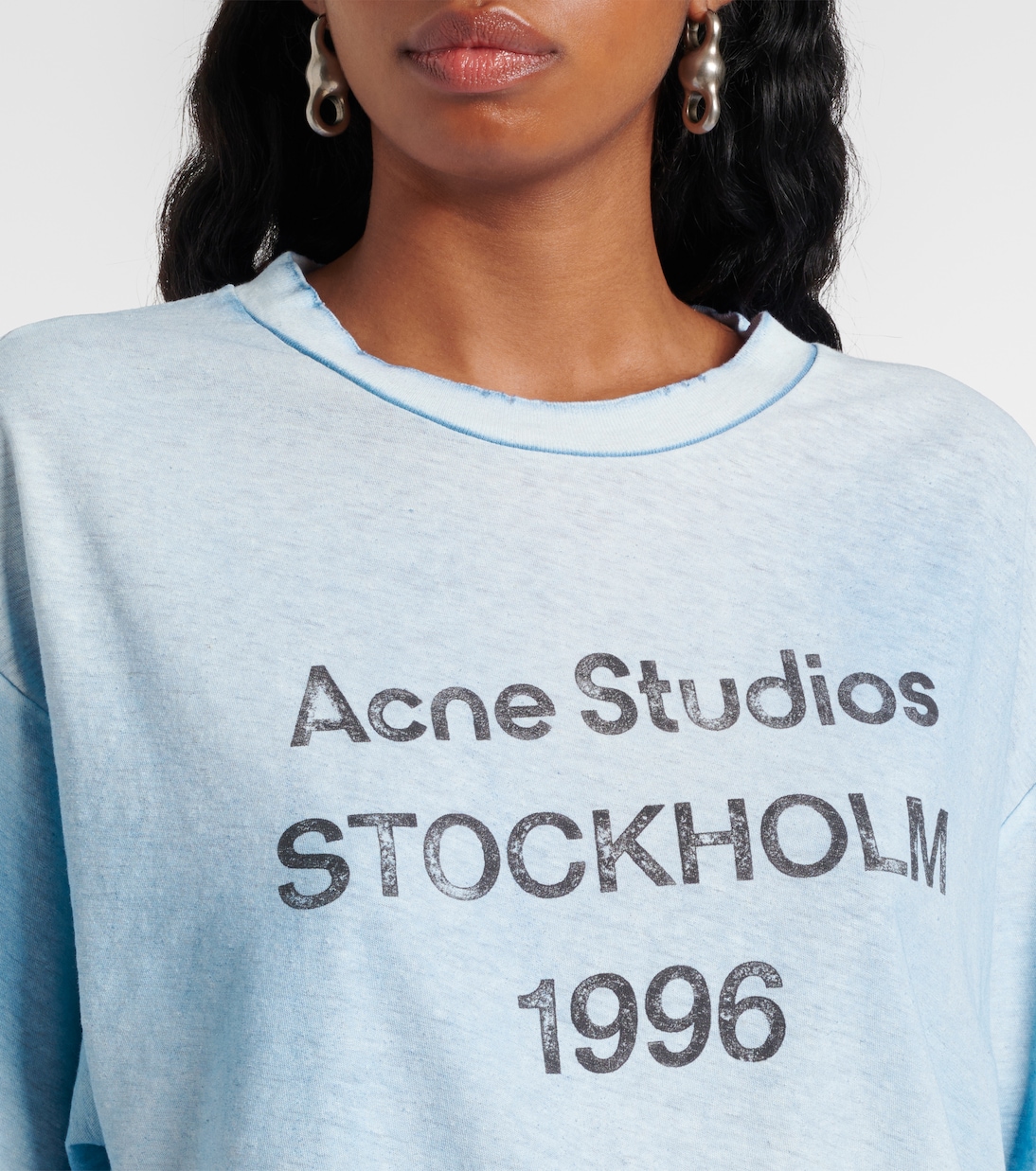 T-shirt in jersey di cotone e canapa | Acne Studios
