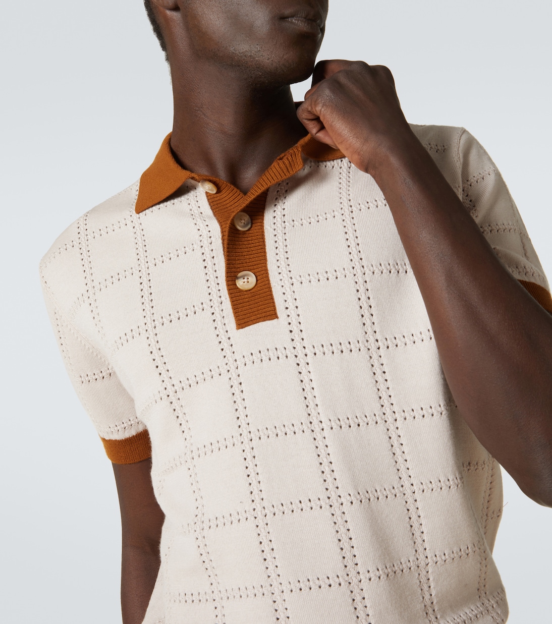 Checked wool polo shirt | King & Tuckfield