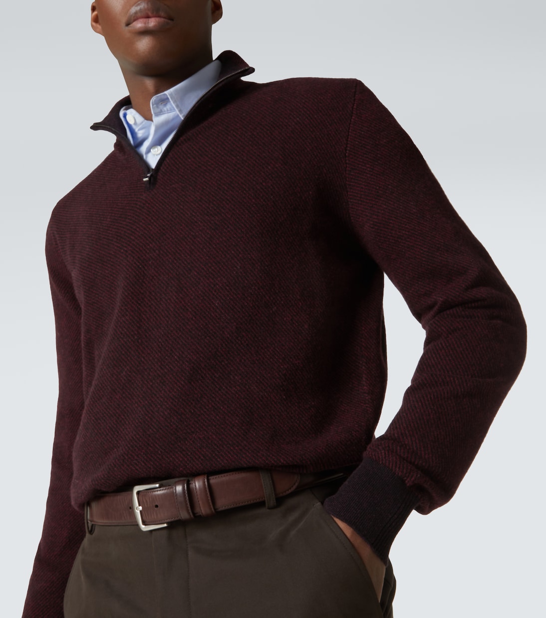 Pullover Roadster Mezzocollo in cashmere | Loro Piana