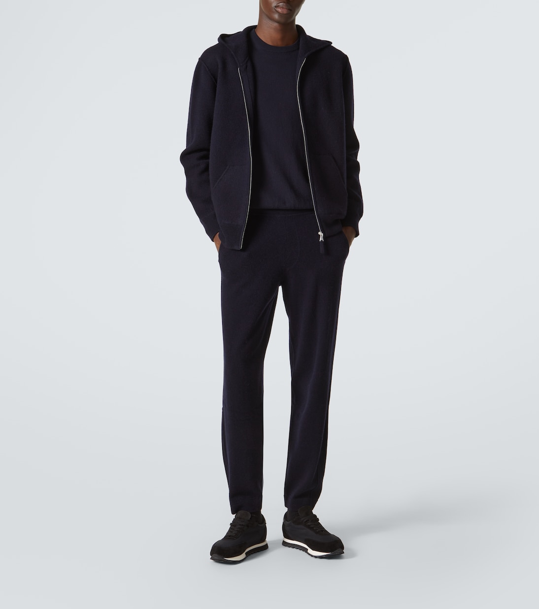 Cardigan in lana e cashmere con cappuccio | Allude