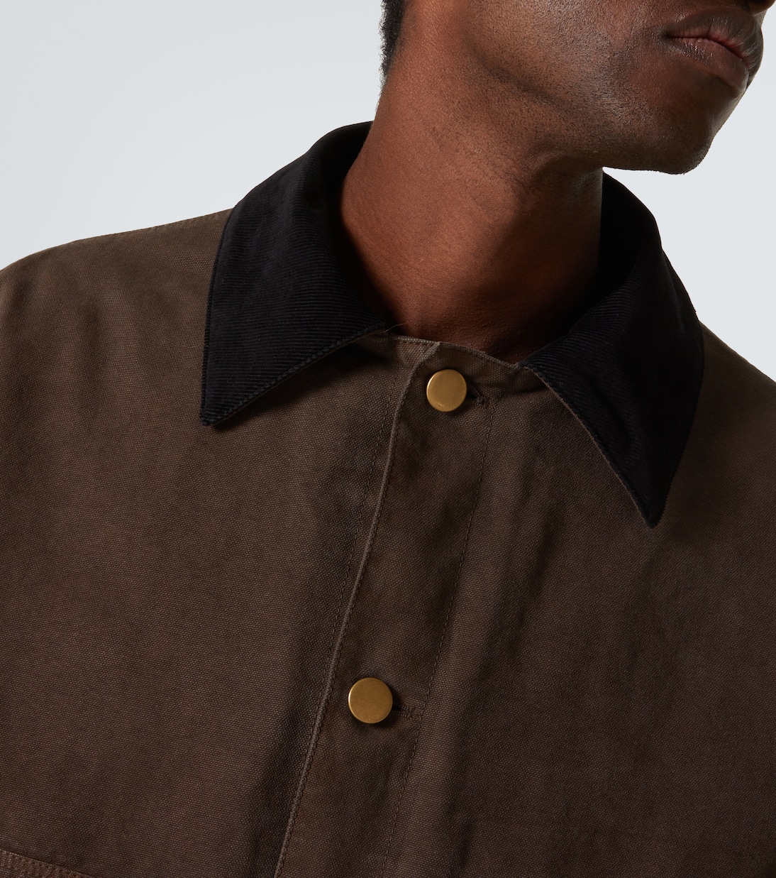 Giacca in canvas di cotone con shearling | Prada