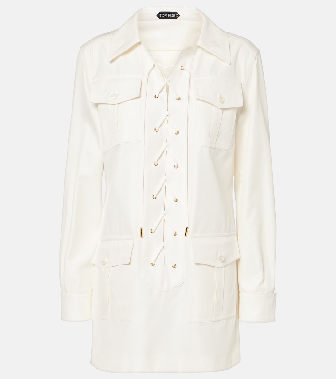 Abito corto in cotone e seta | Tom Ford