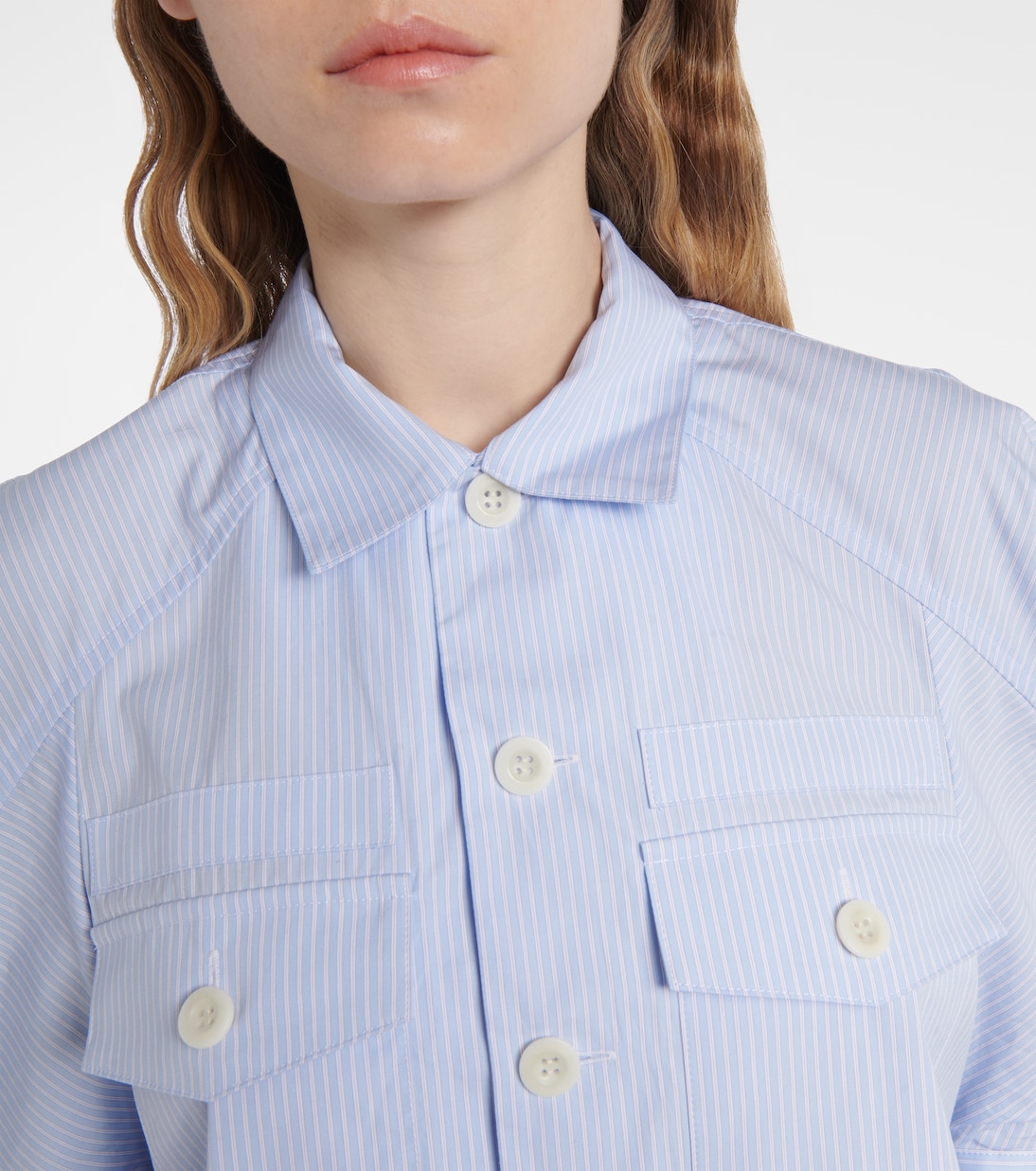 Camicia in popeline di cotone a righe | Sacai