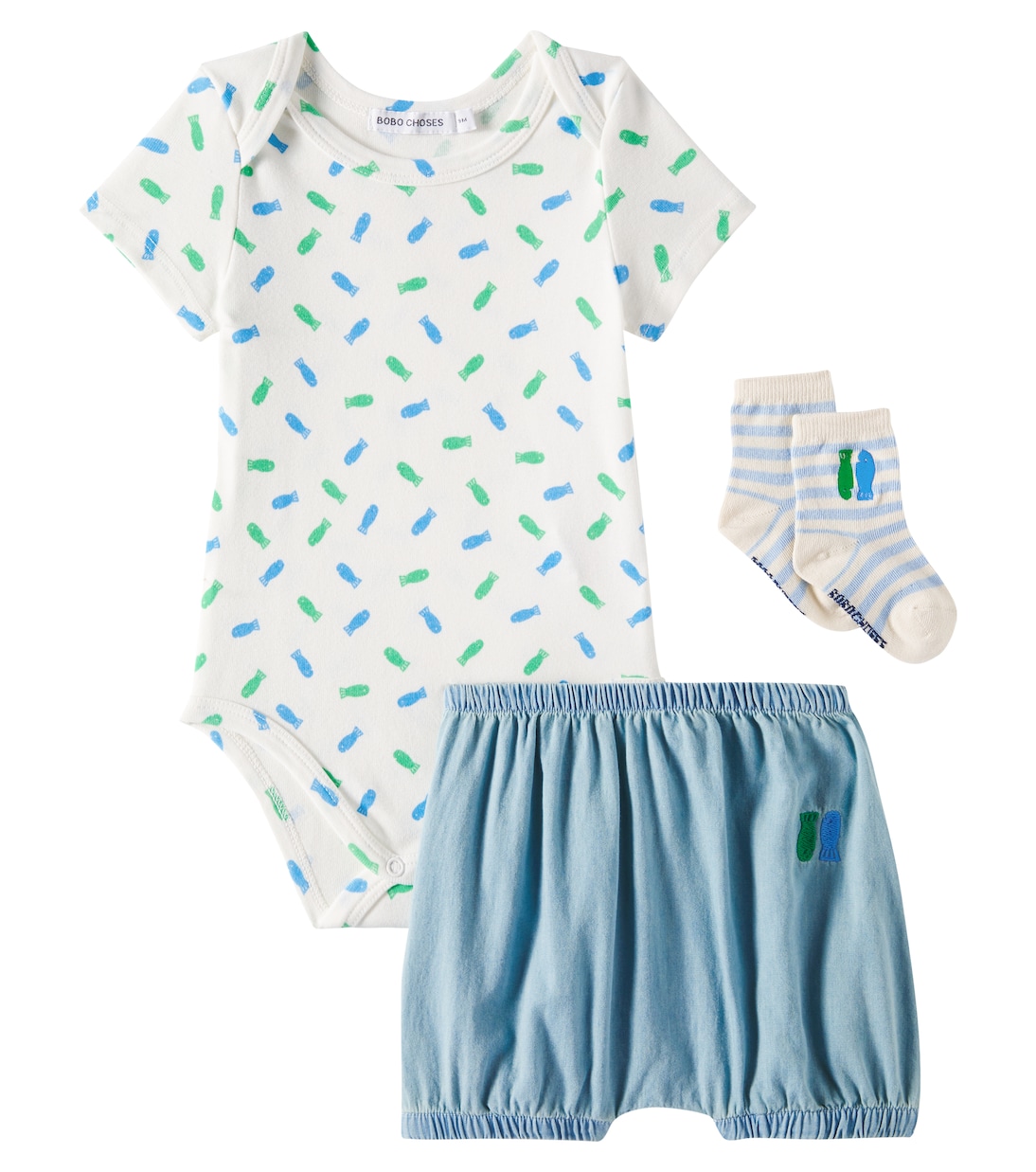 Baby bodysuit, bloomers and socks set | Bobo Choses