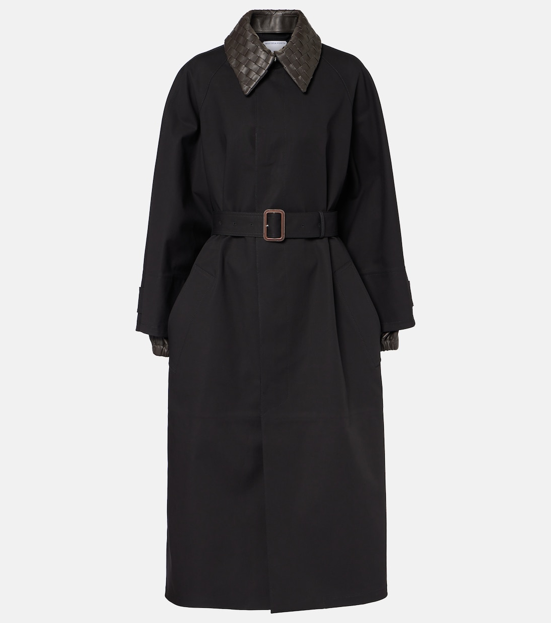 Abrigo de mezcla de algodón con piel | Bottega Veneta