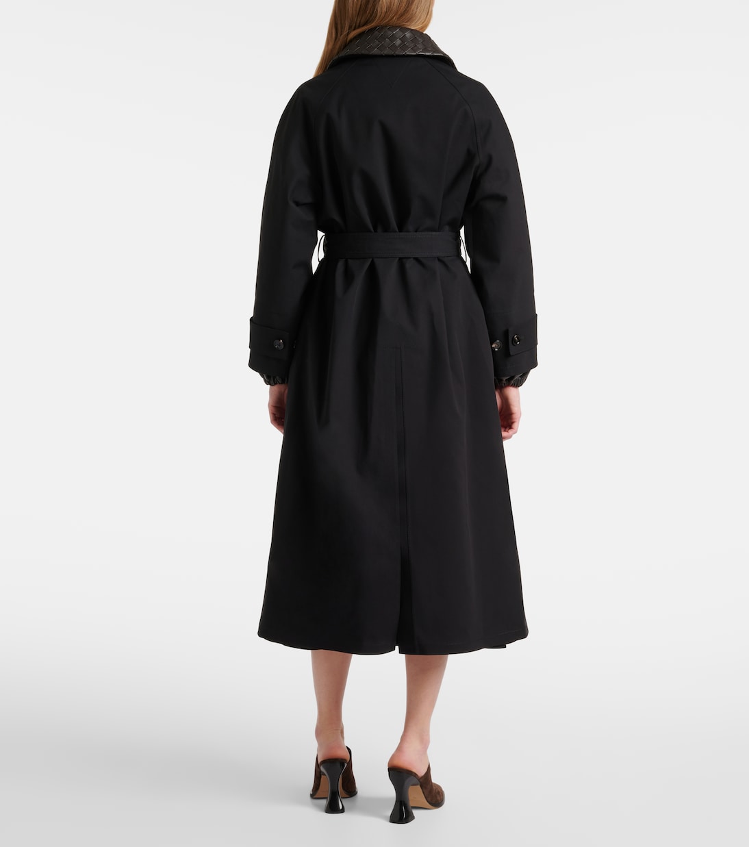 Abrigo de mezcla de algodón con piel | Bottega Veneta