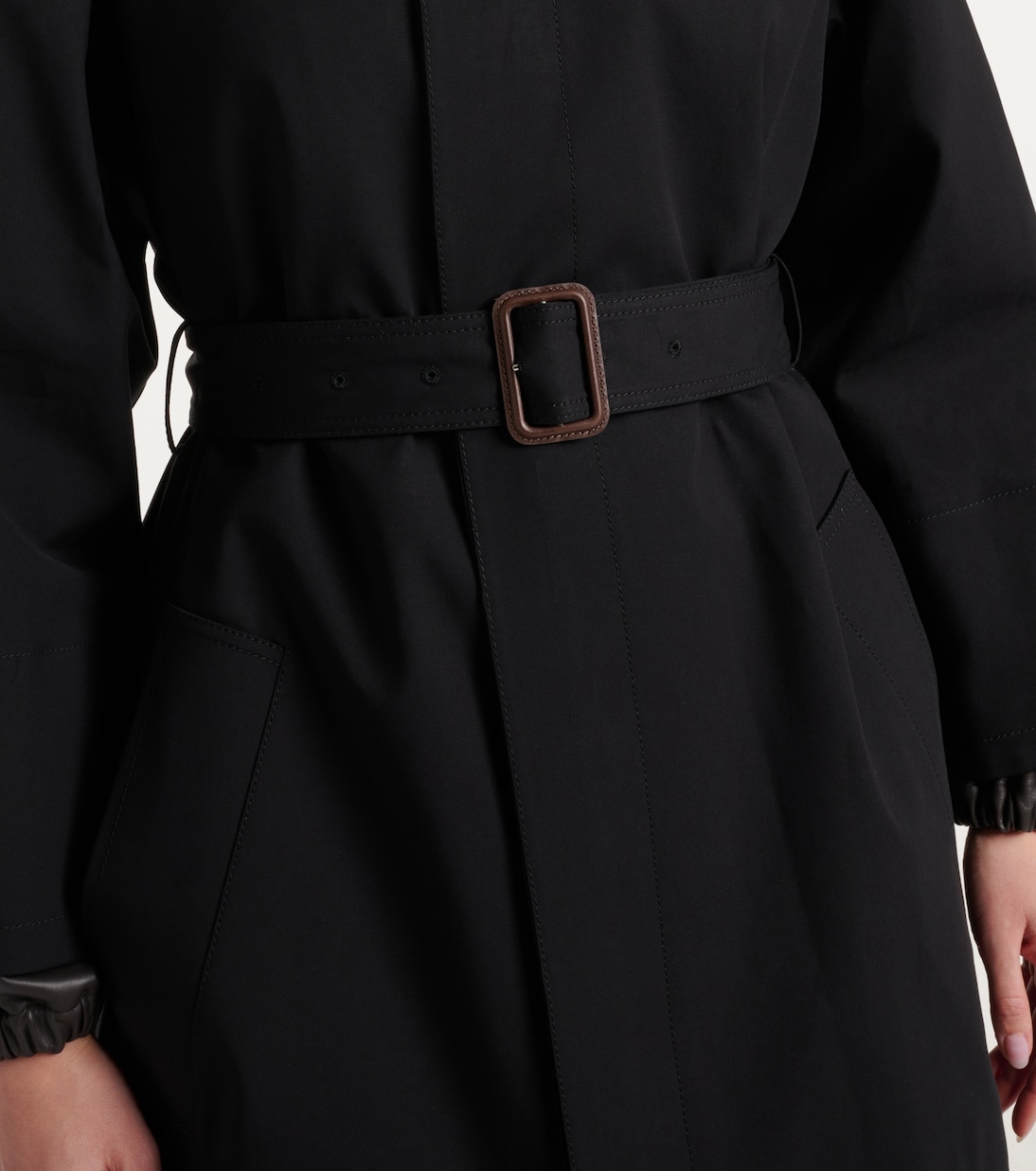 Abrigo de mezcla de algodón con piel | Bottega Veneta