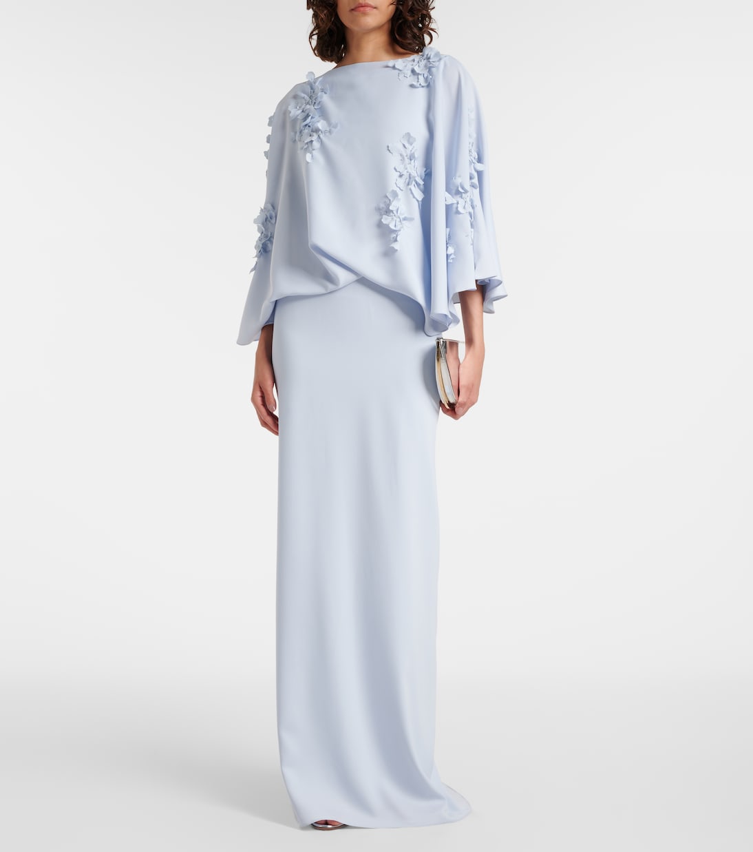 Vestido de fiesta de seda con apliques | Marmar Halim