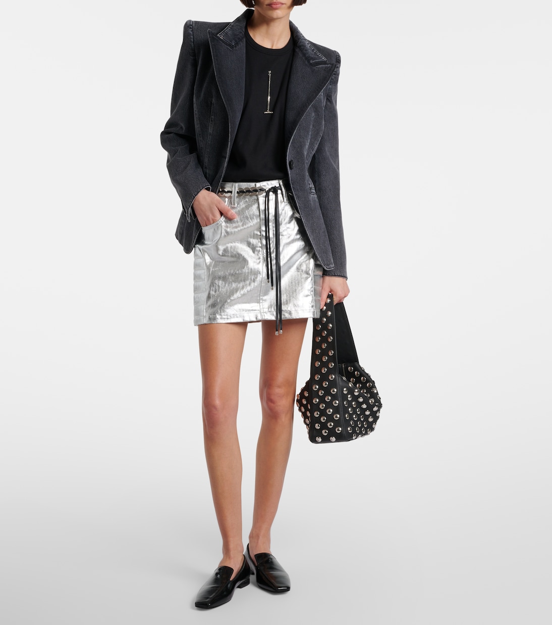Minigonna in cotone spalmato | Junya Watanabe