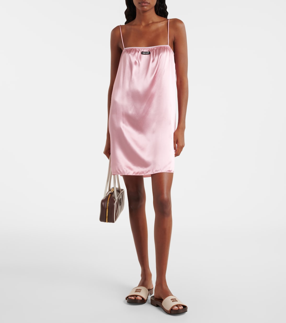 Abito sottoveste in raso | Miu Miu