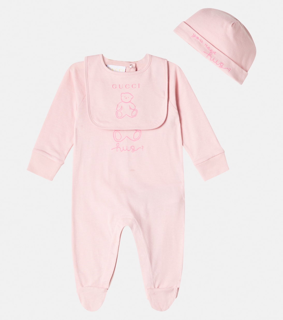 Bebé - set de mono, babero y gorro | Gucci Kids