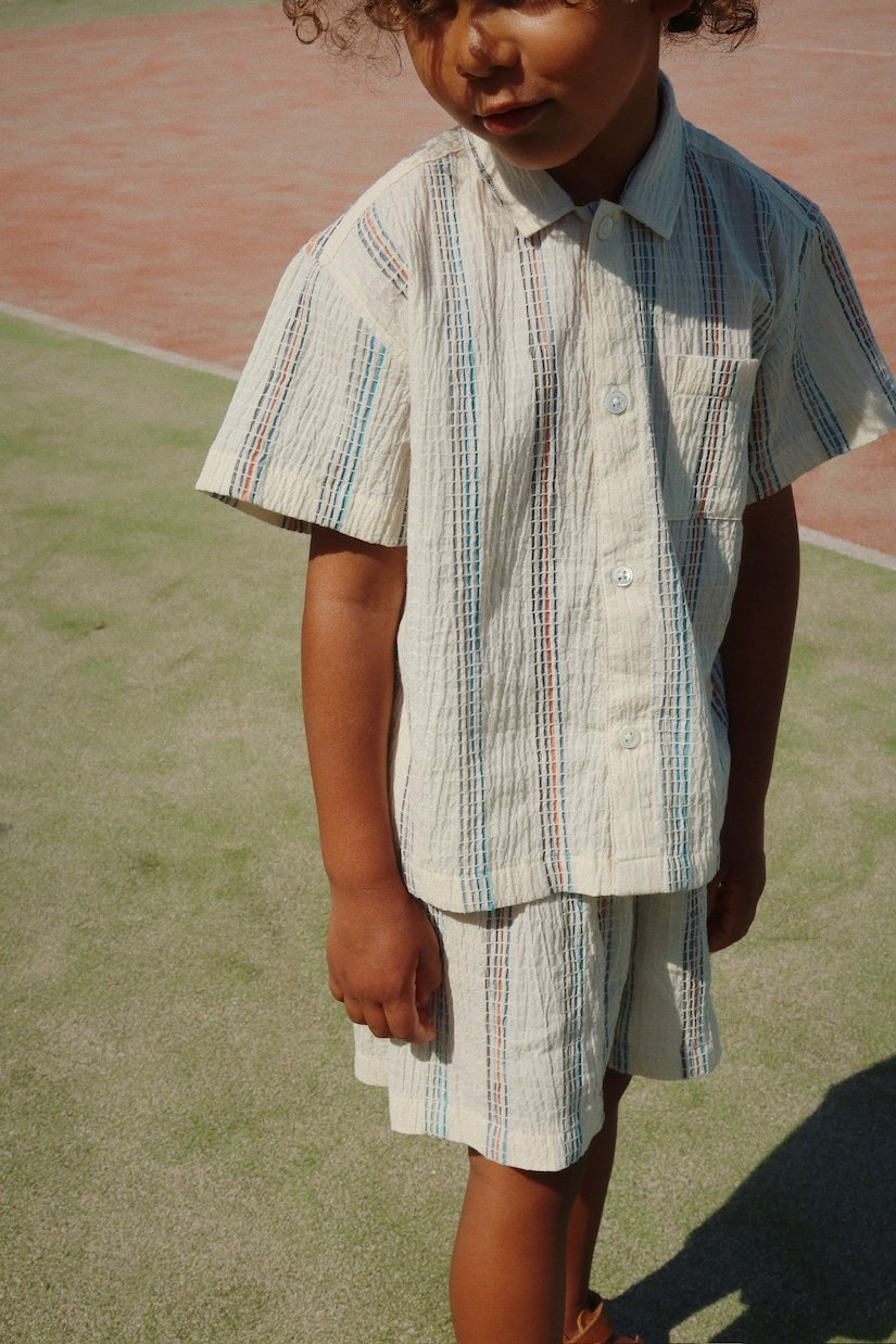 Camicia Vincent in seersucker di misto cotone | Konges Sløjd