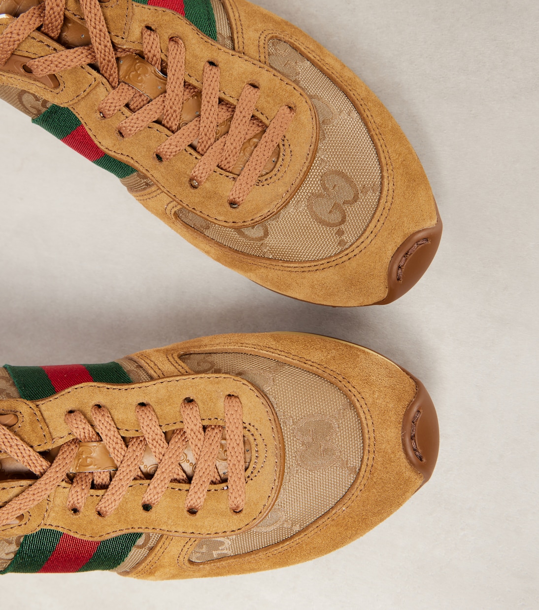 Re-Motion Web Stripe suede sneakers | Gucci
