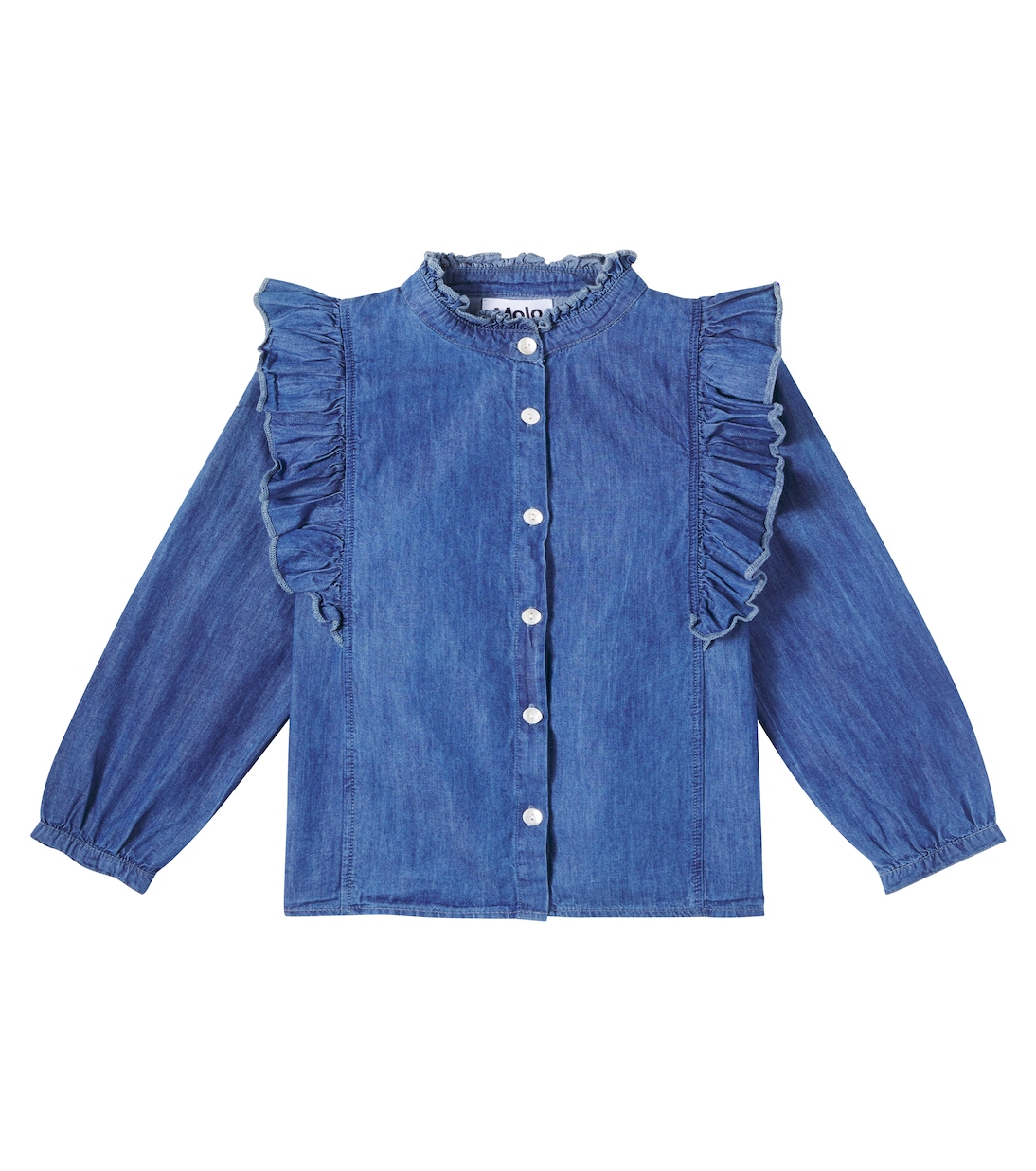 Raphaella ruffled denim shirt | Molo