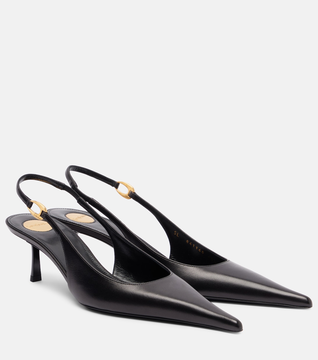 Vendome 50 leather slingback pump | Saint Laurent