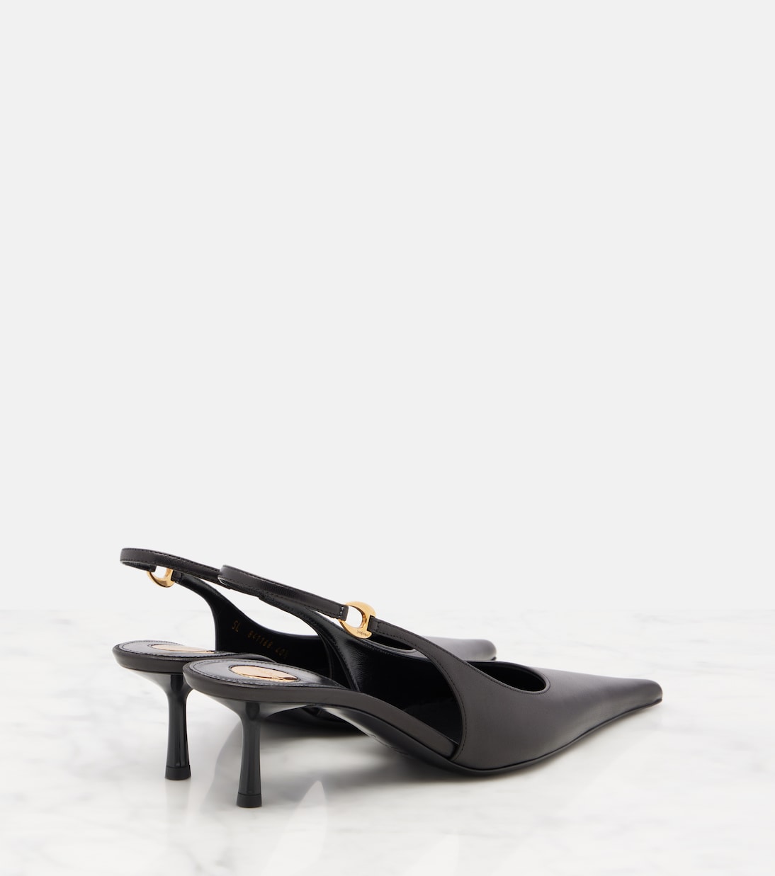 Vendome 50 leather slingback pump | Saint Laurent