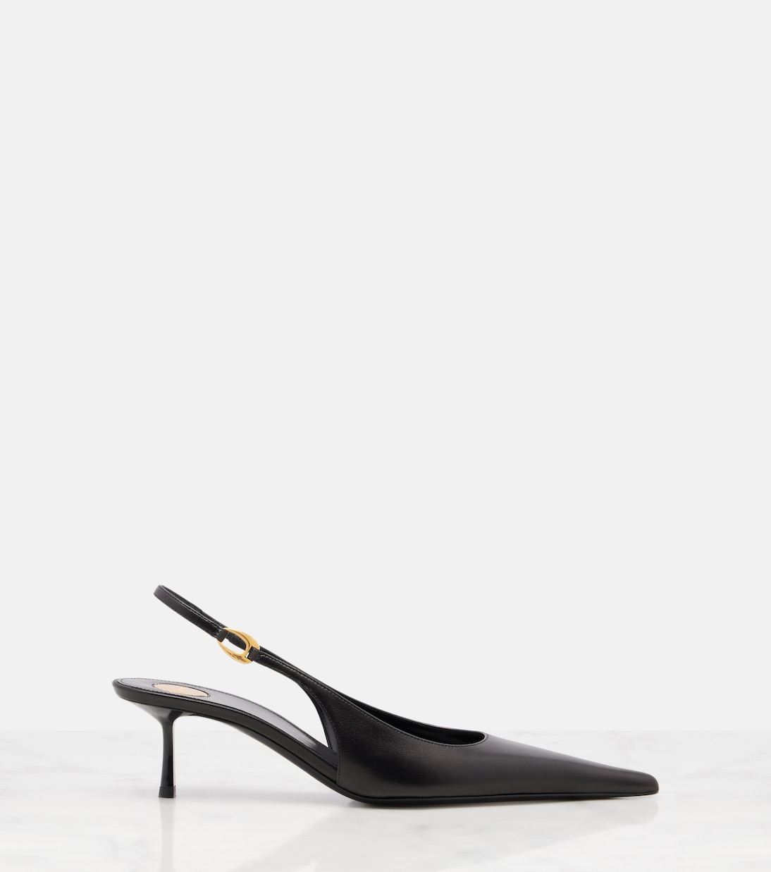 Vendome 50 leather slingback pump | Saint Laurent