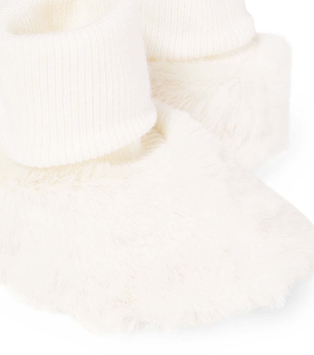 Baby - Scarpine in cotone e pelliccia sintetica | Tartine et Chocolat