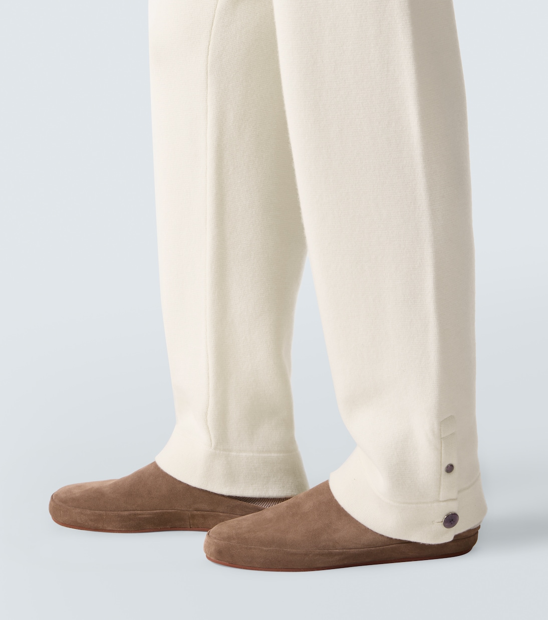 Gerade Hose aus Kaschmir mit Amethyst | God's True Cashmere