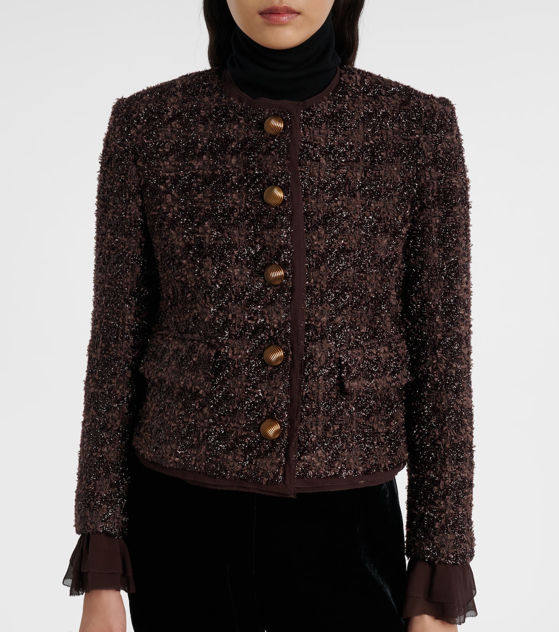 Chaqueta Audrina de tweed metalizado | Veronica Beard