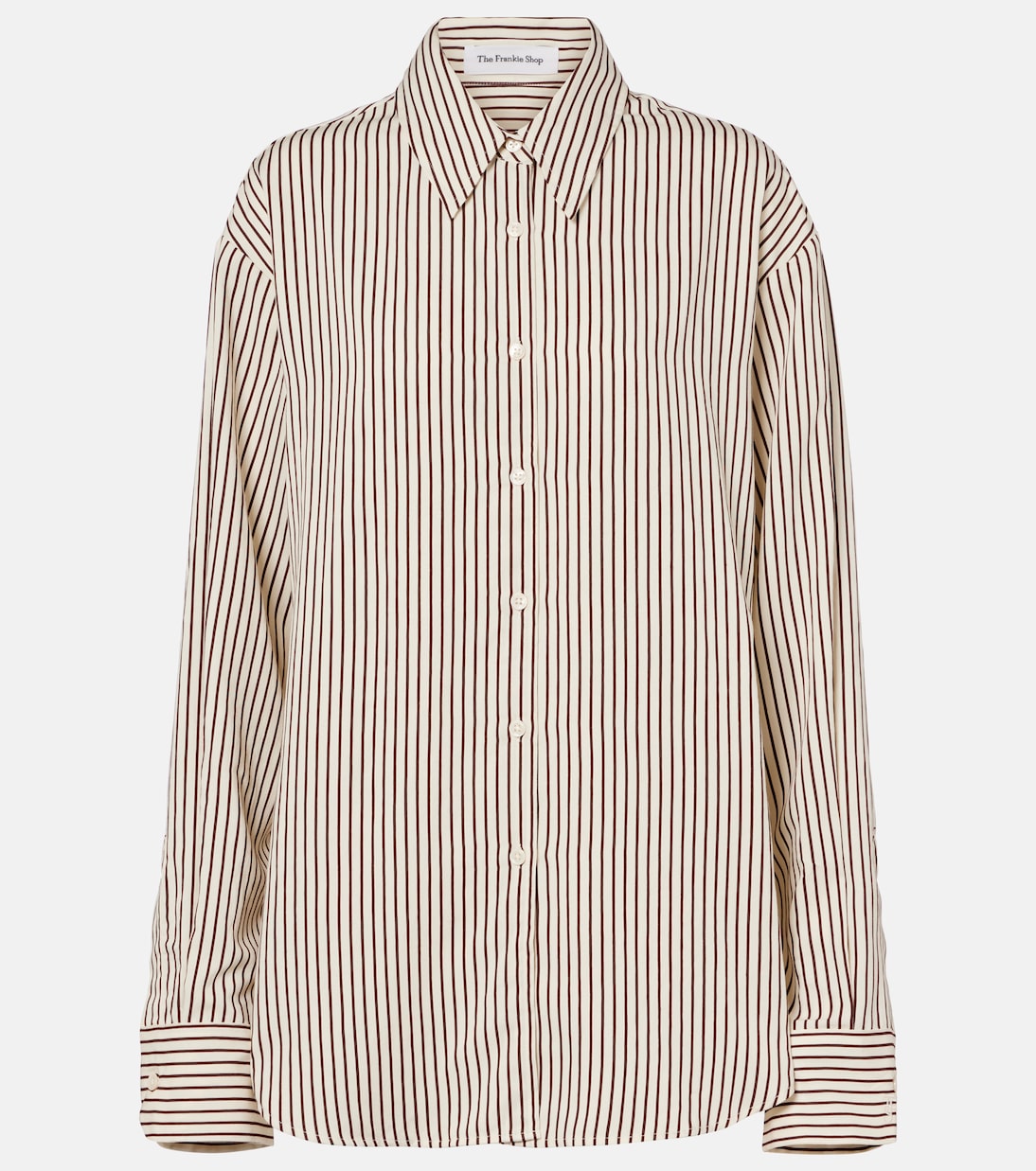Peri条纹缎布衬衫 | The Frankie Shop