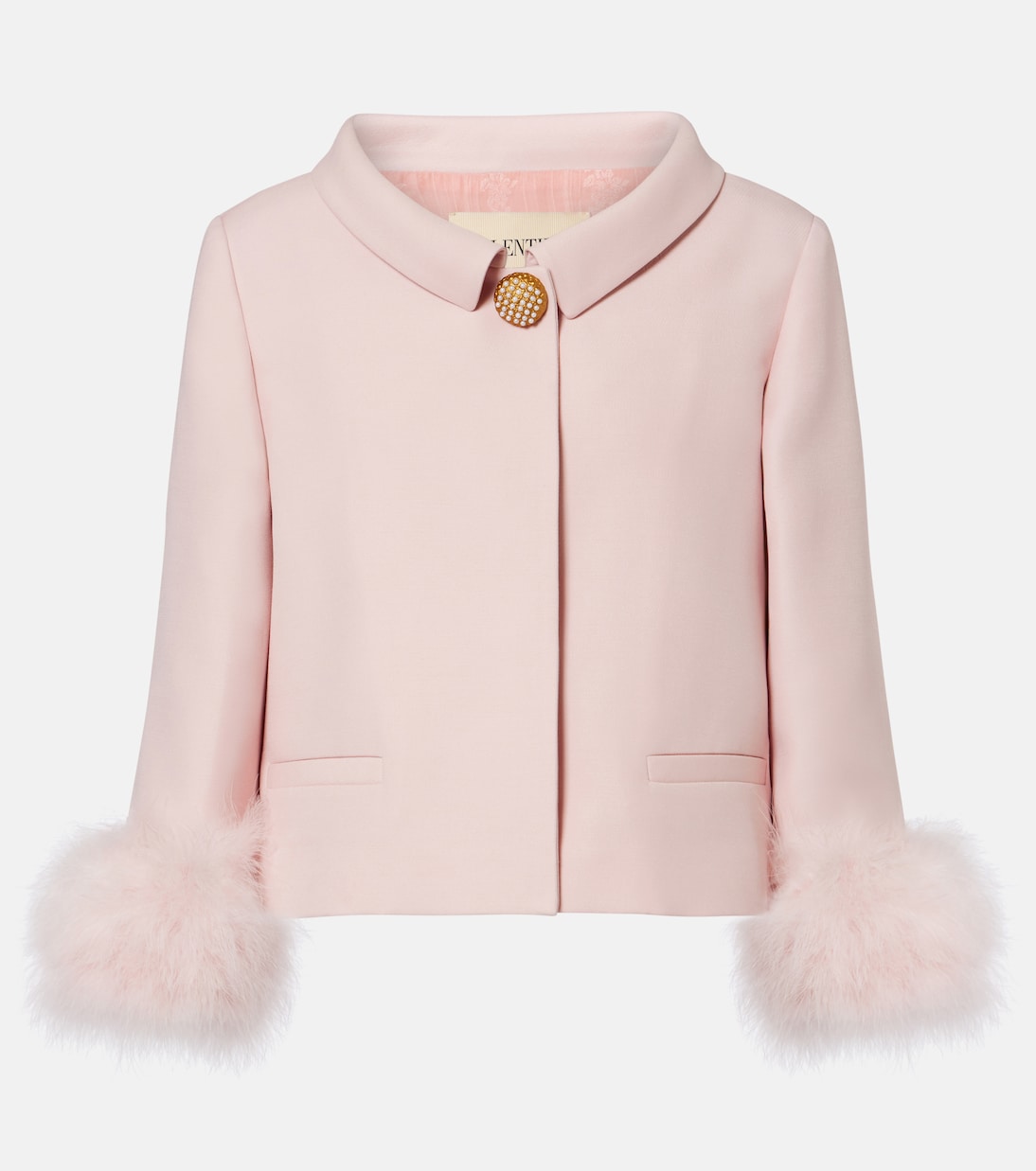 Blazer Crepe Couture à plumes | Valentino