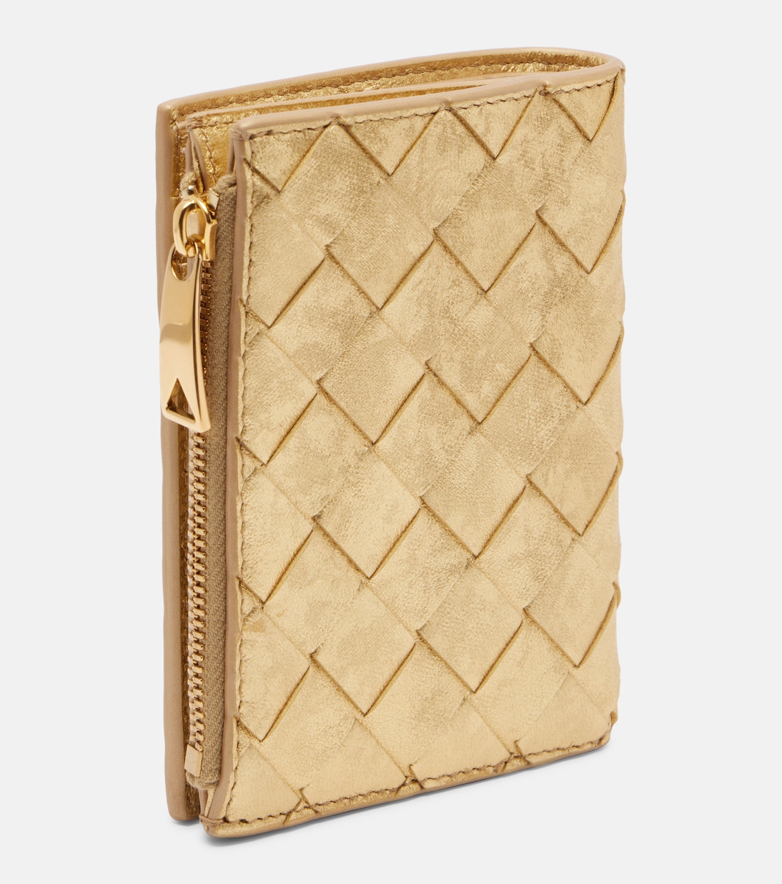 Cartera plegable Small de piel Intrecciato | Bottega Veneta