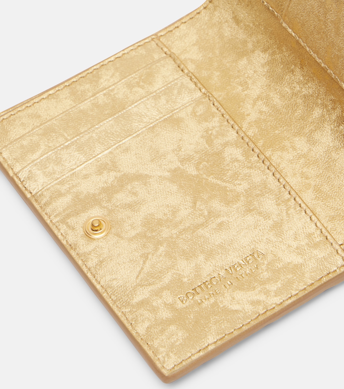 Cartera plegable Small de piel Intrecciato | Bottega Veneta