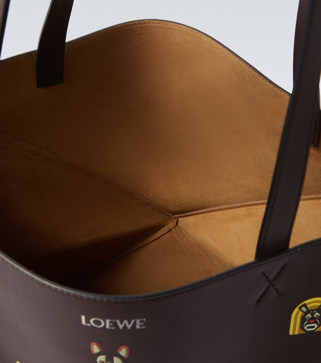 x Louis Wain Puzzle Fold Cats leather tote bag | Loewe