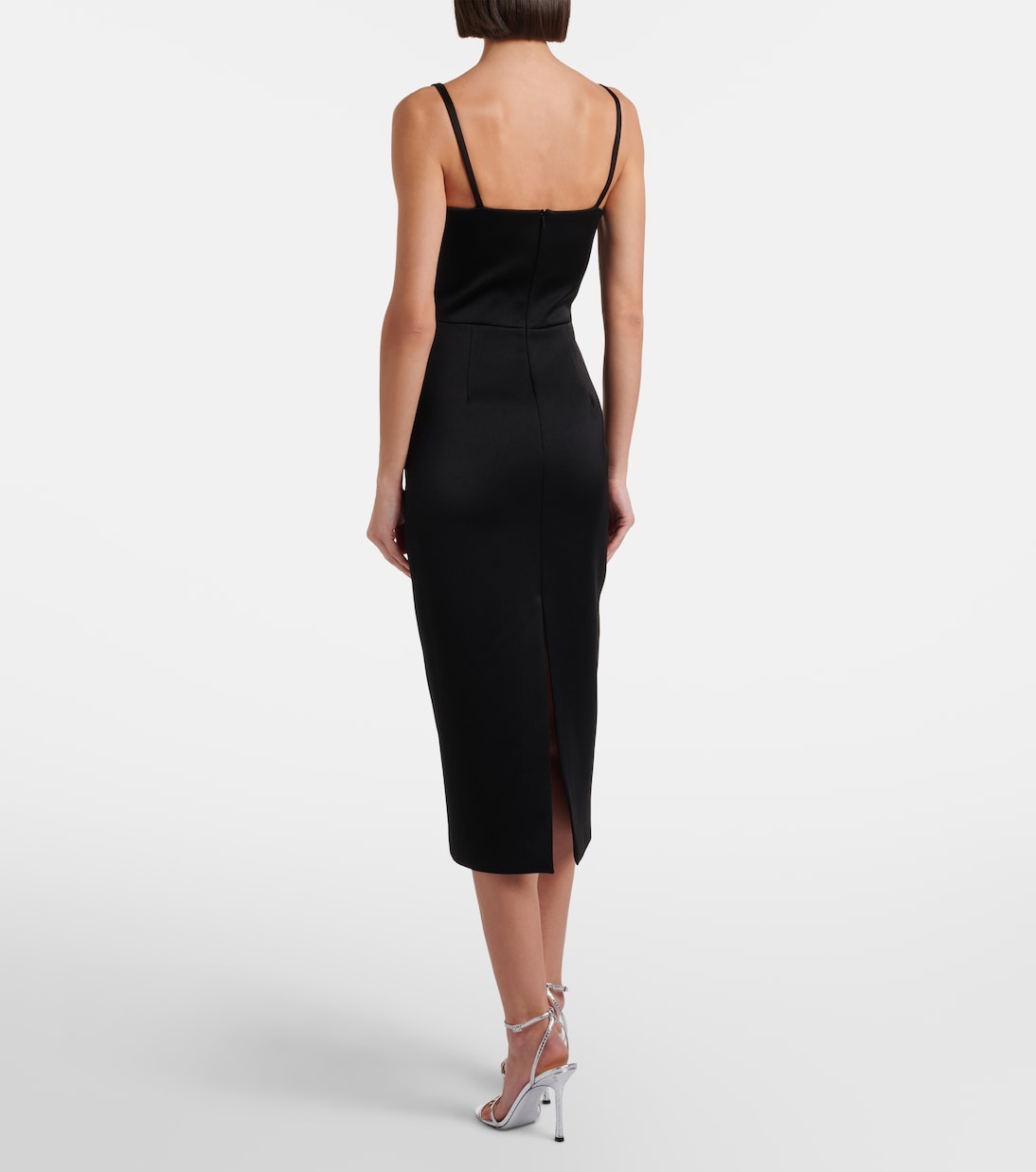 Floral-appliqué satin and taffeta gown | David Koma