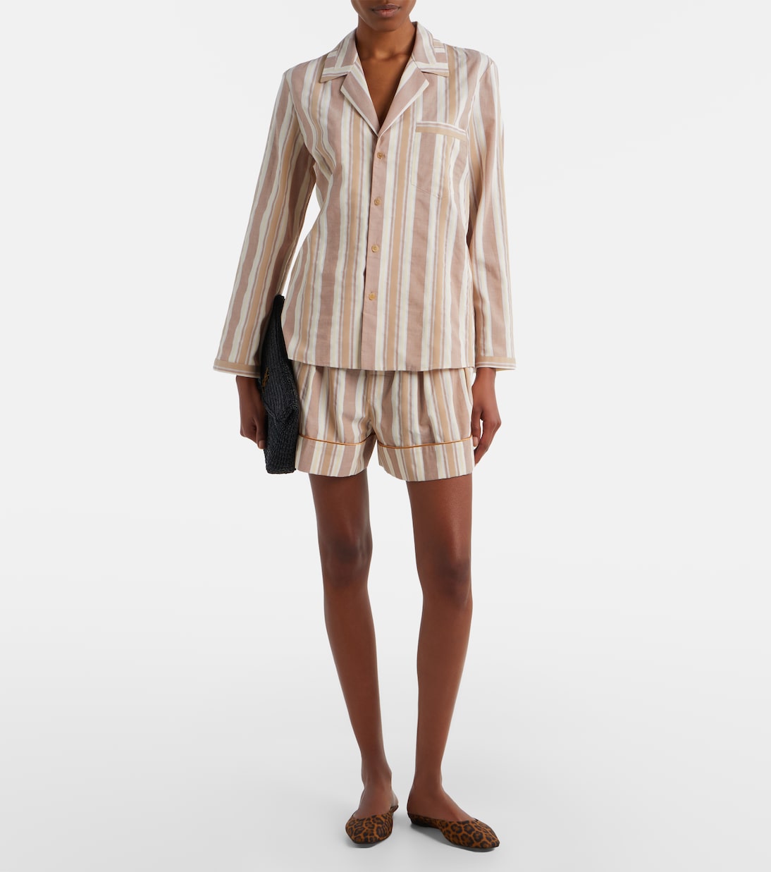 Striped cotton pajama shirt | Saint Laurent